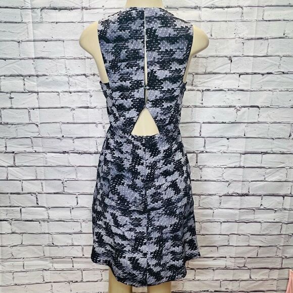 Rebecca Taylor Womens Black Multi Summer Storm Silk Shift Dress Size 2 - Picture 4 of 8